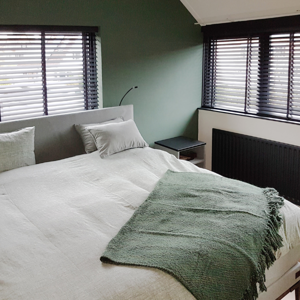 Houten jaloezie slaapkamer