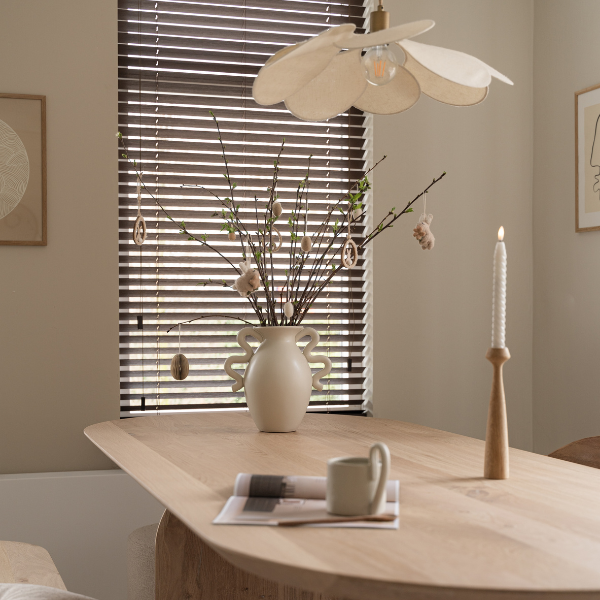 Bruine houten jaloezie