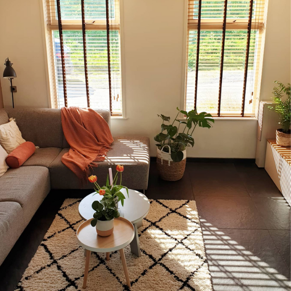 Houten jaloezieën woonkamer